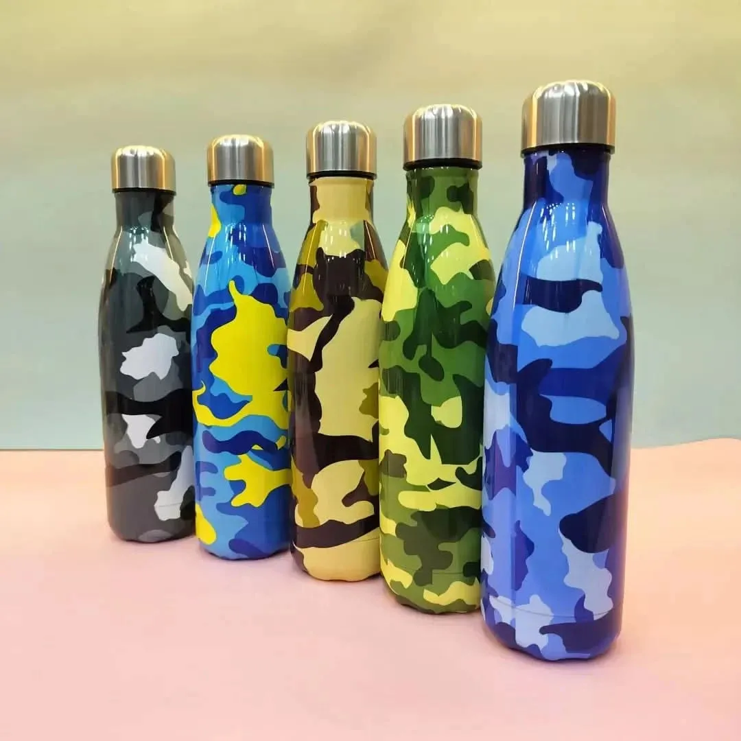 Military Steel Printed Water Bottle (Multi Colours,500mL)