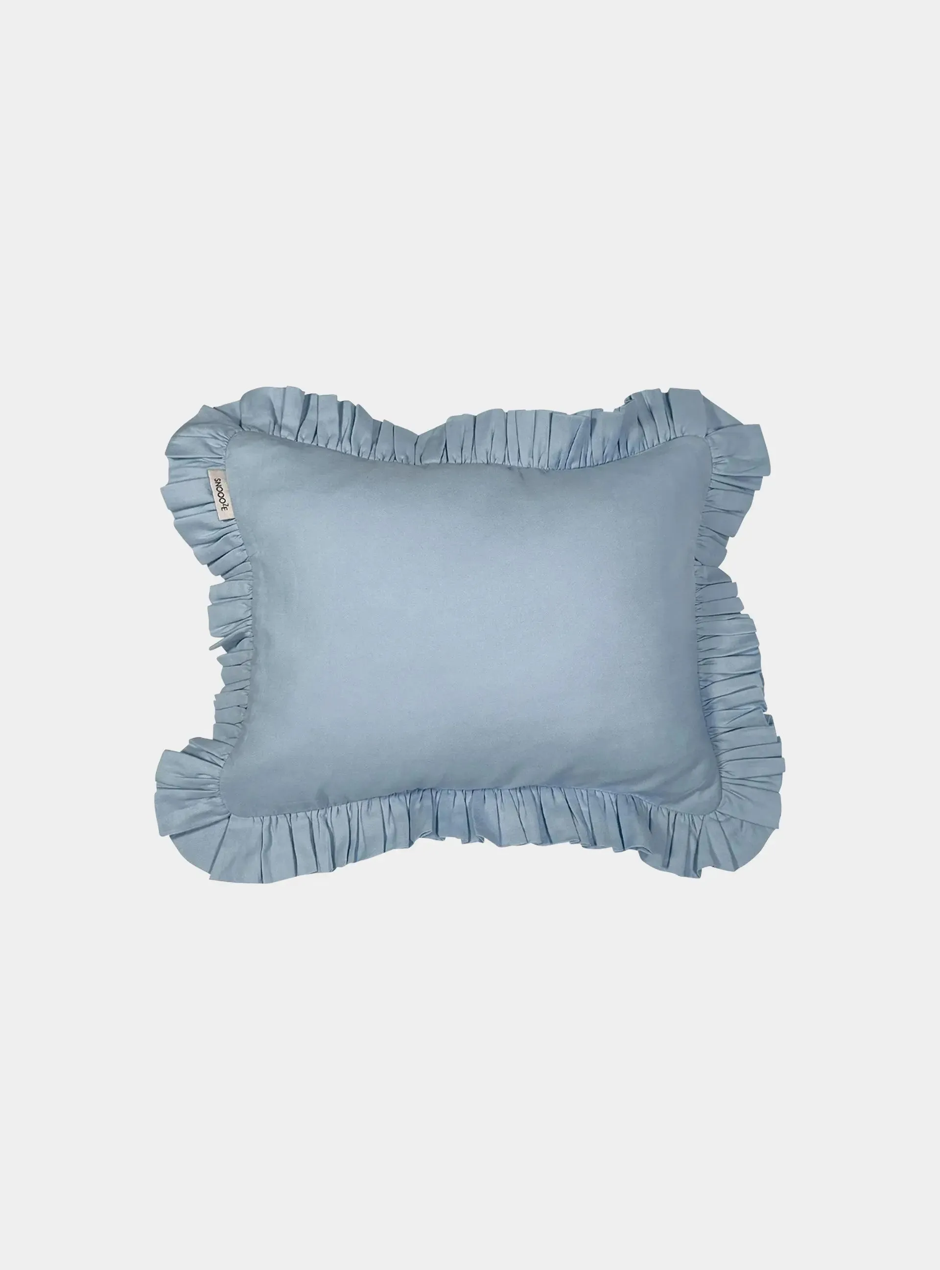 Mini Cotton Ruffled Pillowcase, Butterfly Blue