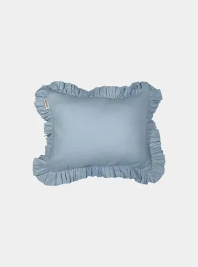 Mini Cotton Ruffled Pillowcase, Butterfly Blue