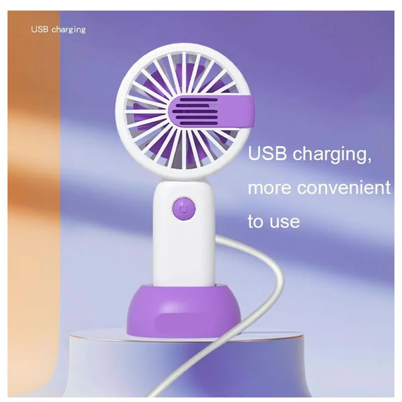 Mini Usb Rechargeable Fan Pm-026 Purple