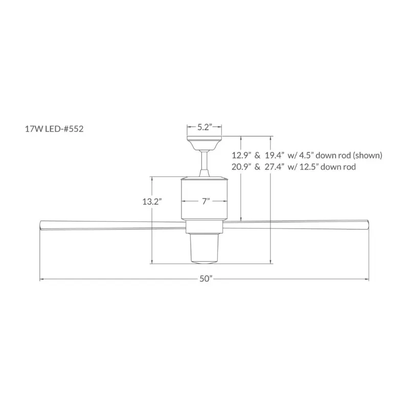 Modern Fan Lapa 50" Ceiling Fan with LED Light Kit