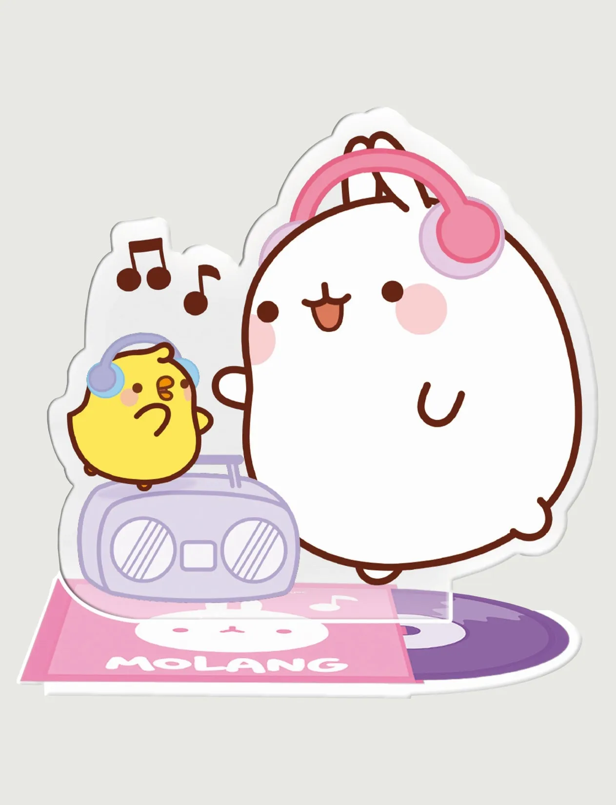 Molang and Piu Piu Acrylic Figure – Music Lovers