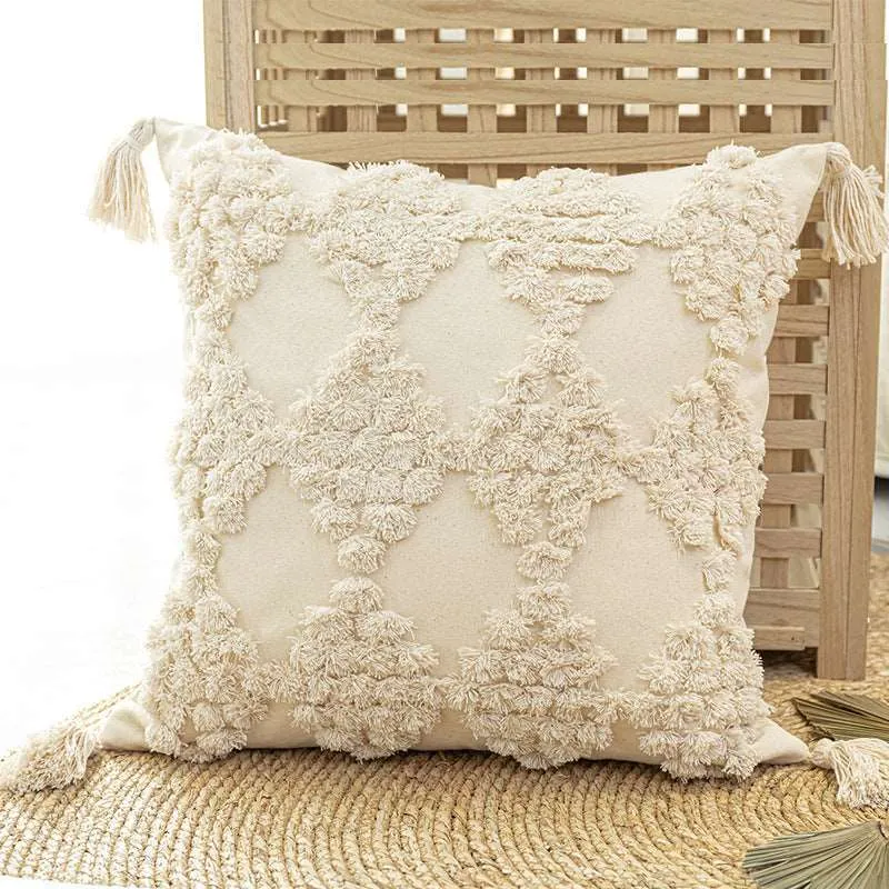 Moroccan Style Embroidery Throw Pillow (with or without insert pillow)