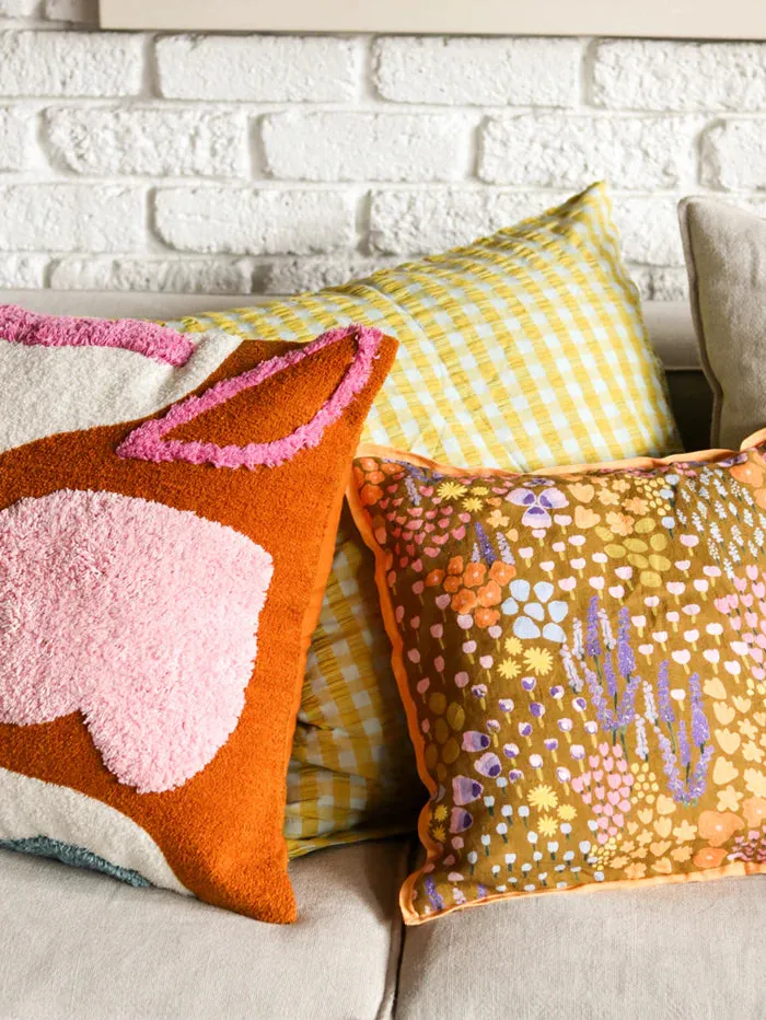 Mosey Me Citrus Seersucker Euro Pillowcase Set