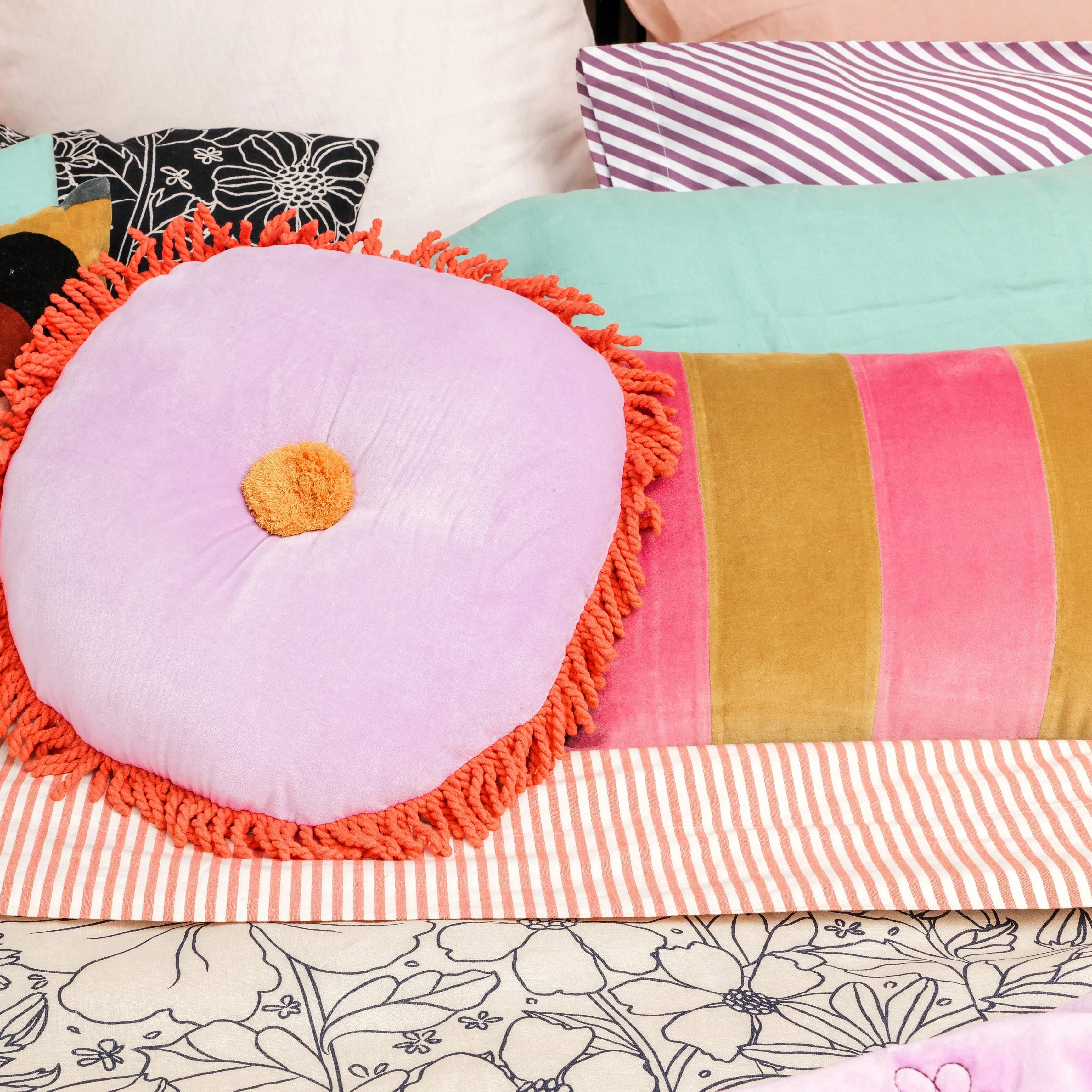 Mulberry Stripe Pillowcase