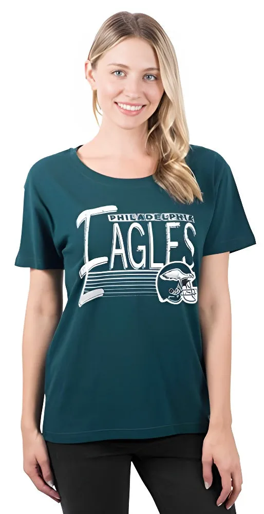 NFL Official Women's Soft Mesh Vintage Gameday Shirt|Philadelphia Eagles