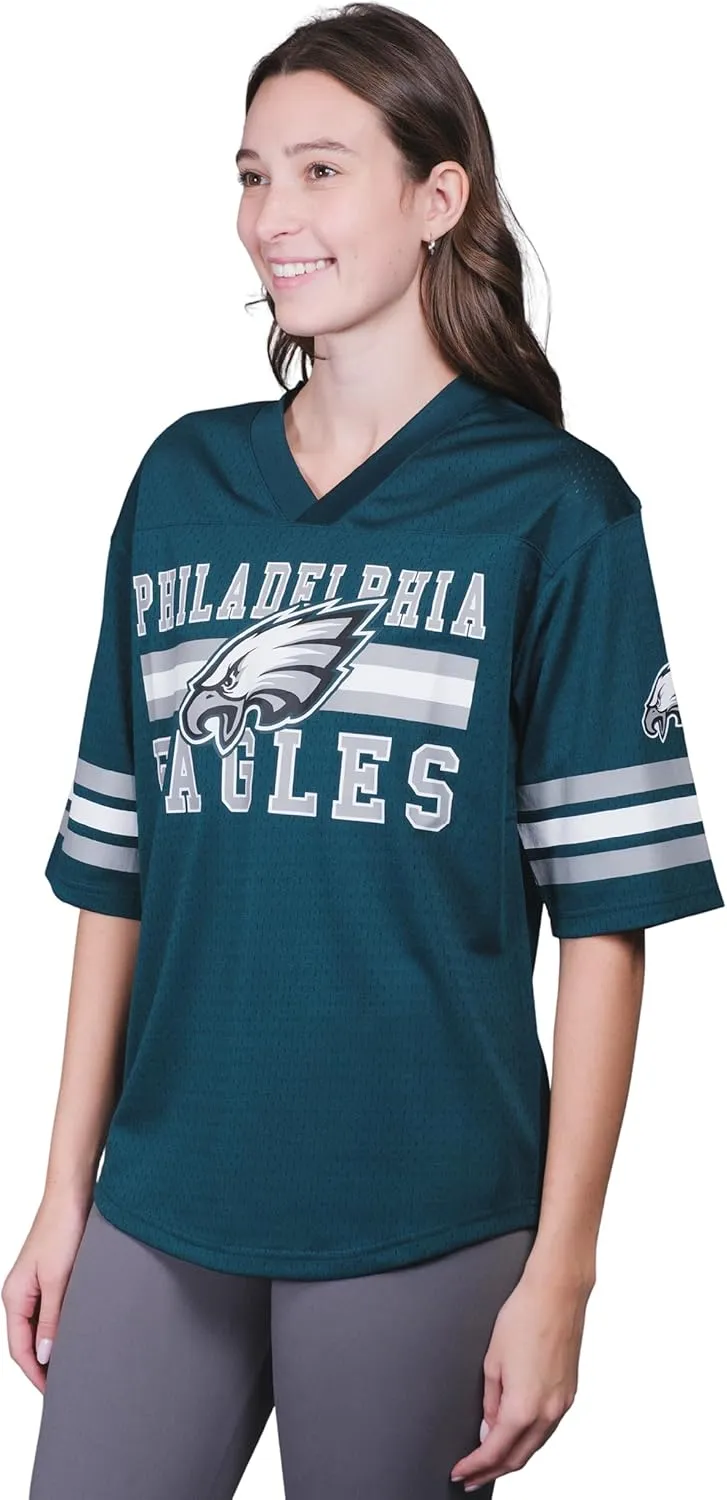 NFL Official Women's Soft Mesh Vintage Gameday Shirt|Philadelphia Eagles