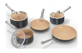 Ninja CW95000UK Ceramic Coated 5 Piece Cookware Set - Apricot & Grey