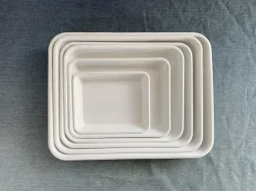 Noda Horo White Enamel Tray