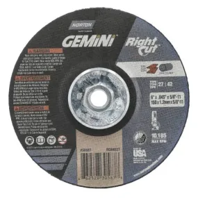 Norton Gemini Right Cut A AO Type 27/42 Right Angle Cut-Off Wheel