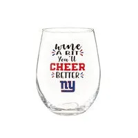 NY GIANTS 17OZ Stemless Glass