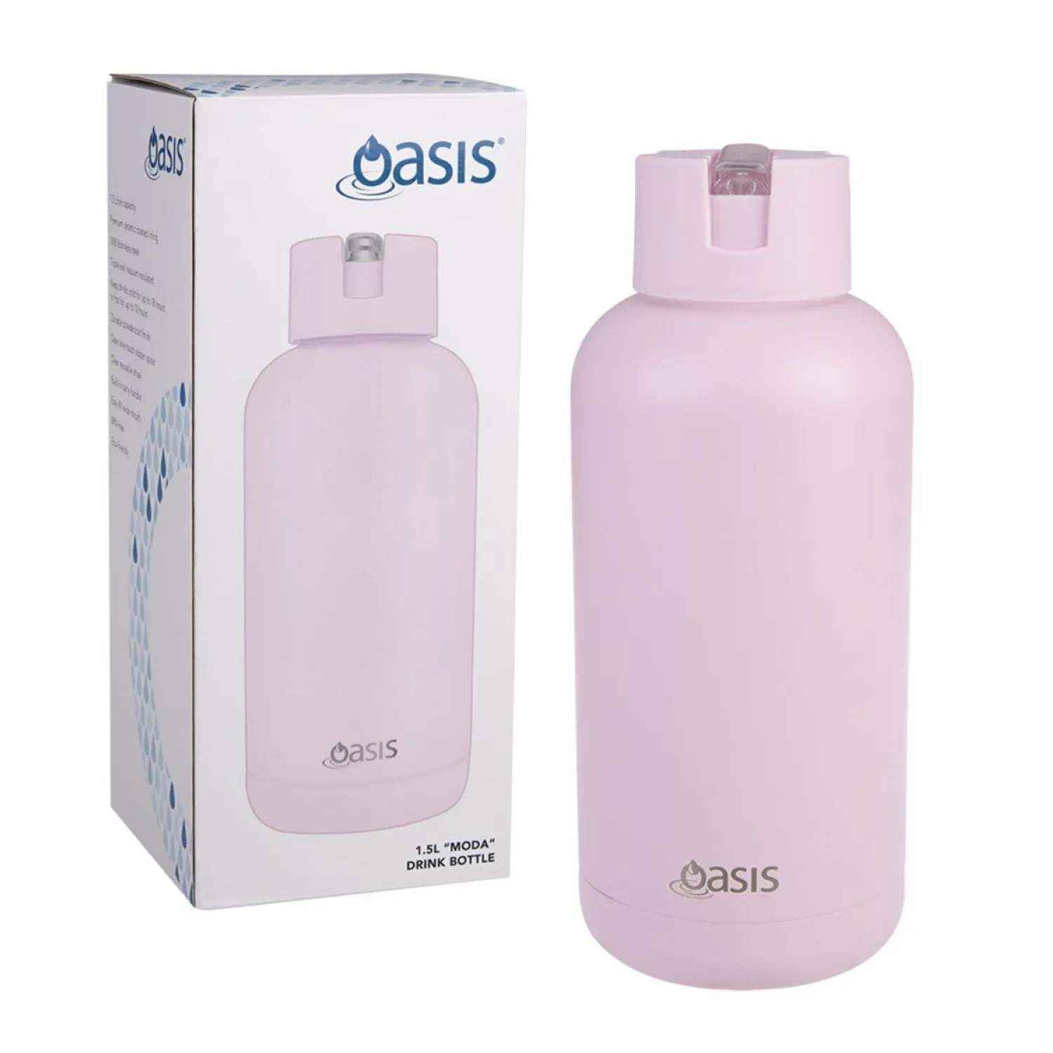 Oasis Stainless Steel Insulated Ceramic Moda Bottle 1.5L