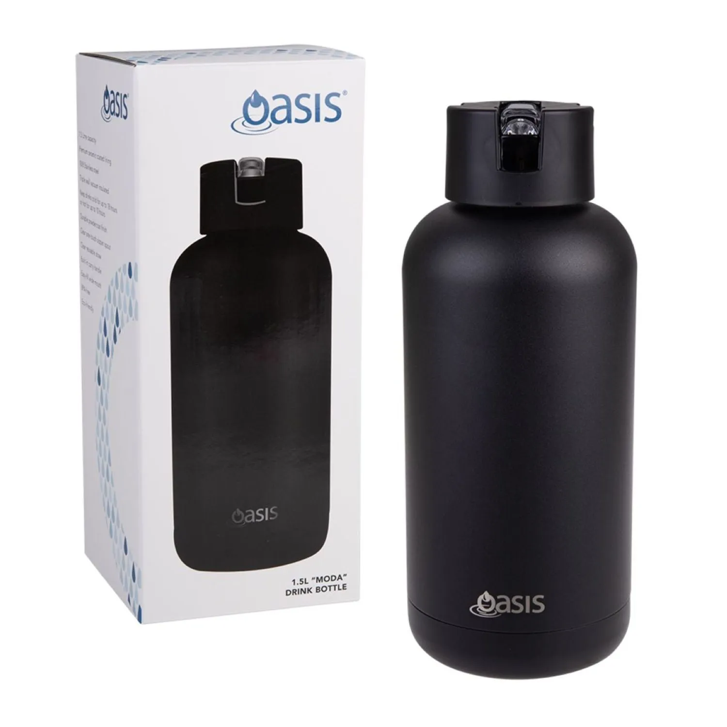 Oasis Stainless Steel Insulated Ceramic Moda Bottle 1.5L