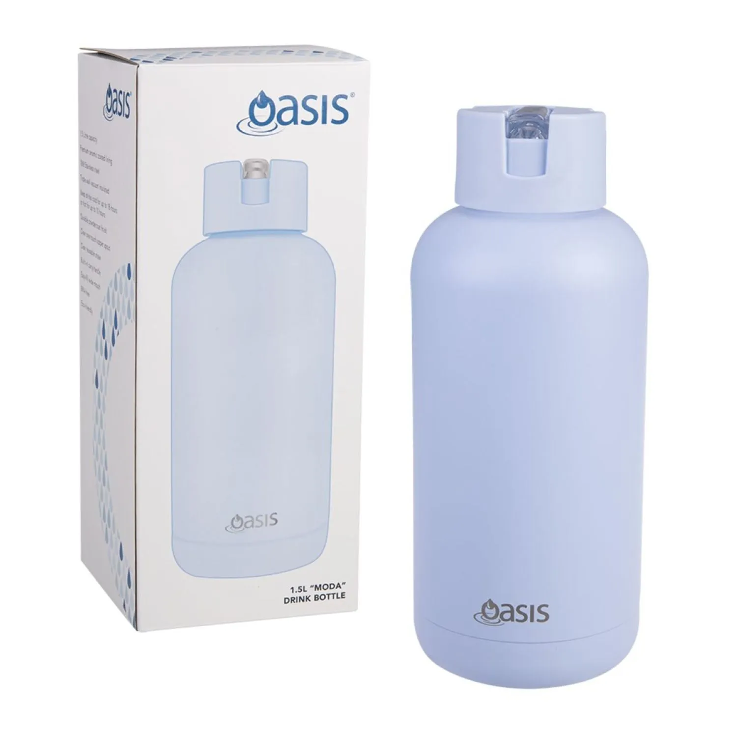 Oasis Stainless Steel Insulated Ceramic Moda Bottle 1.5L