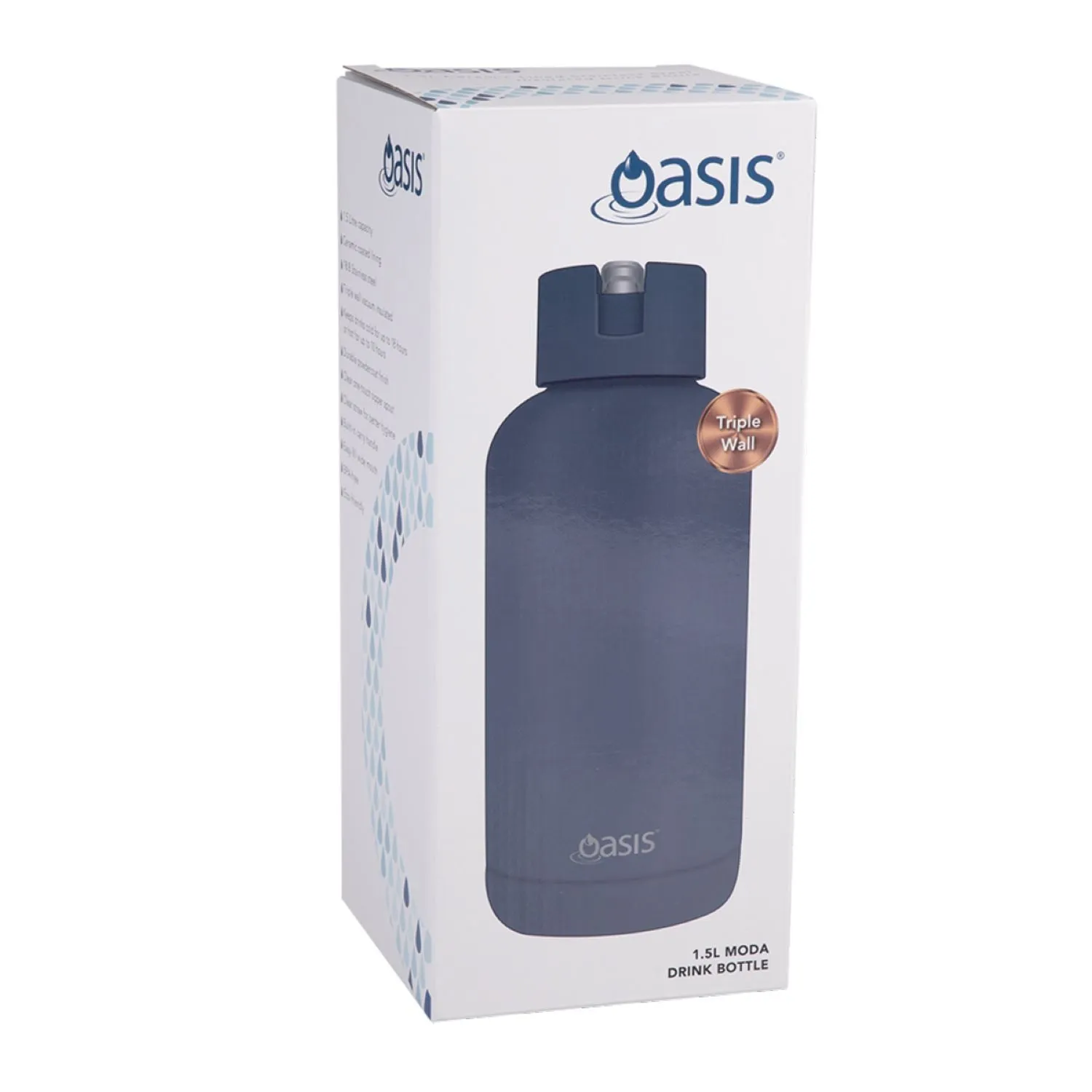 Oasis Stainless Steel Insulated Ceramic Moda Bottle 1.5L