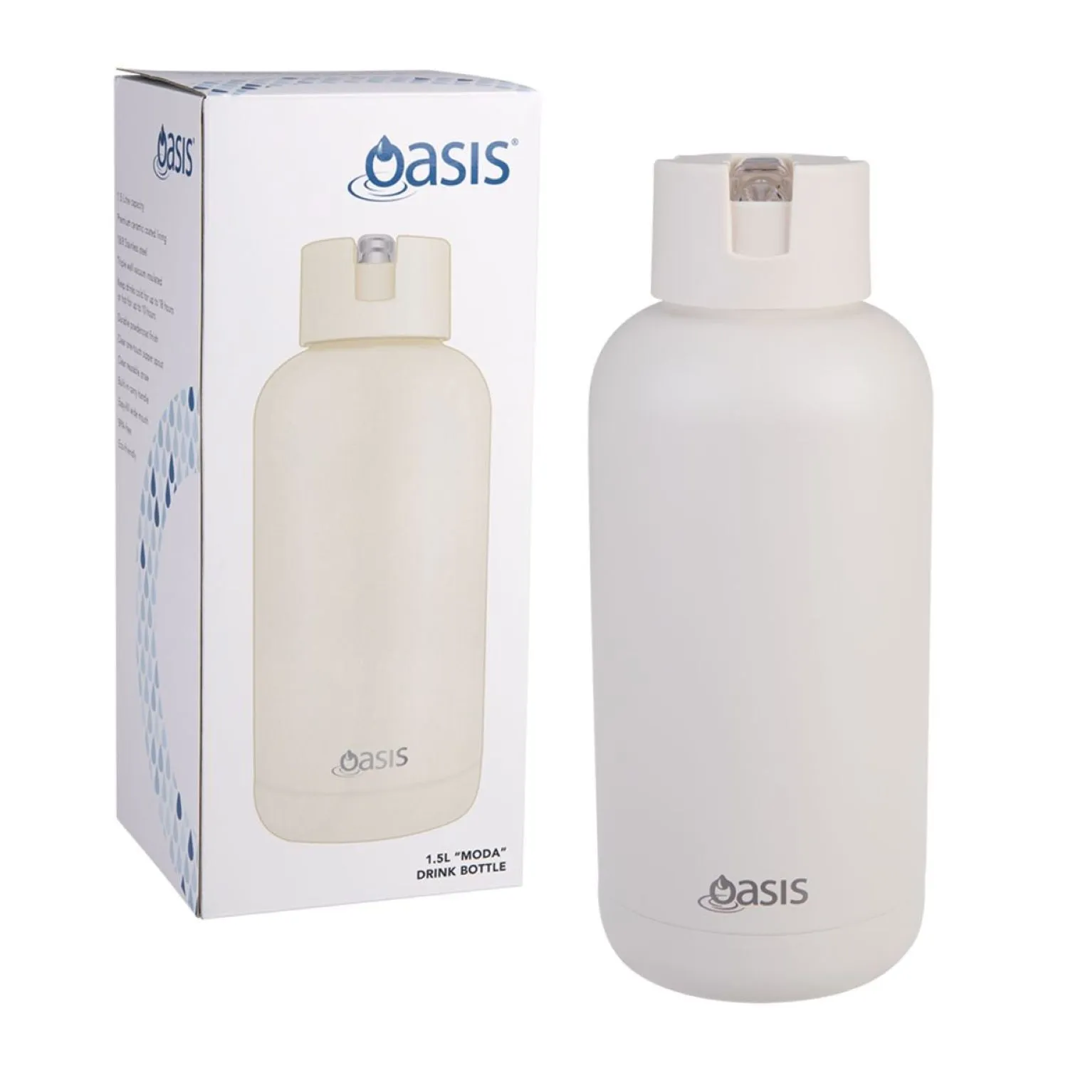 Oasis Stainless Steel Insulated Ceramic Moda Bottle 1.5L