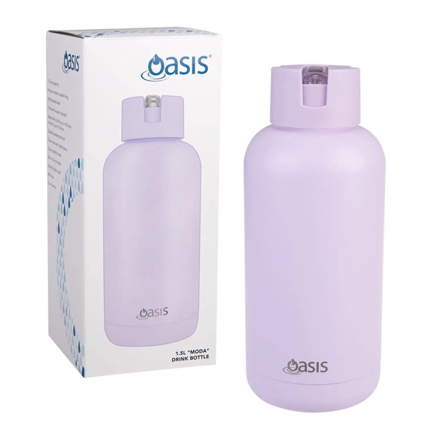 Oasis Stainless Steel Insulated Ceramic Moda Bottle 1.5L