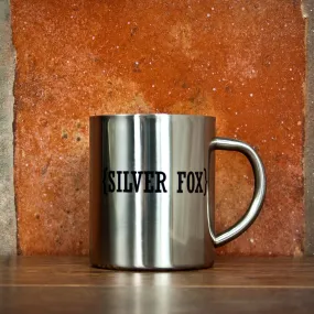 Open Personalisation With Swirl Brackets Silver Outdoor Mug