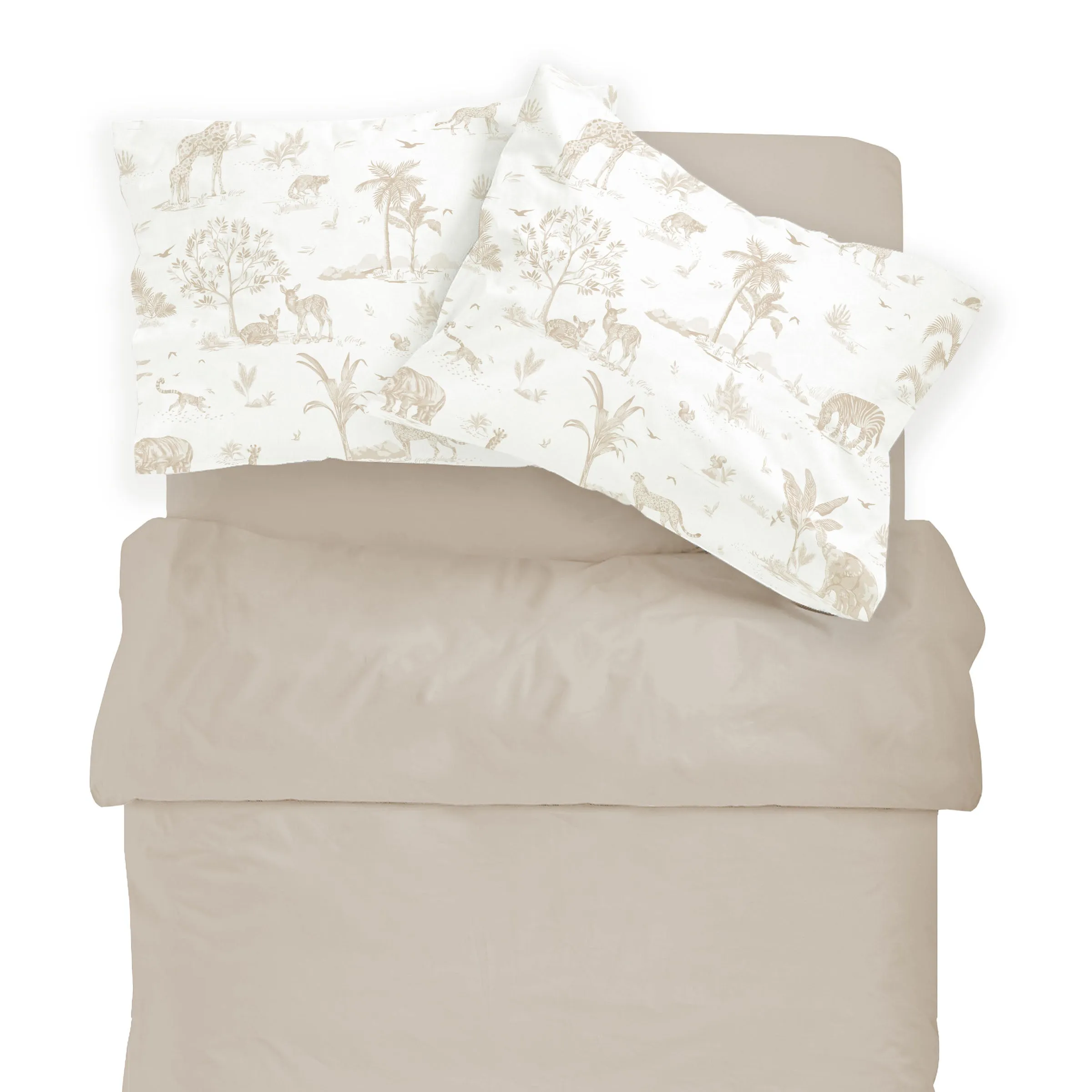 Organic Toddler Pillowcase - Safari