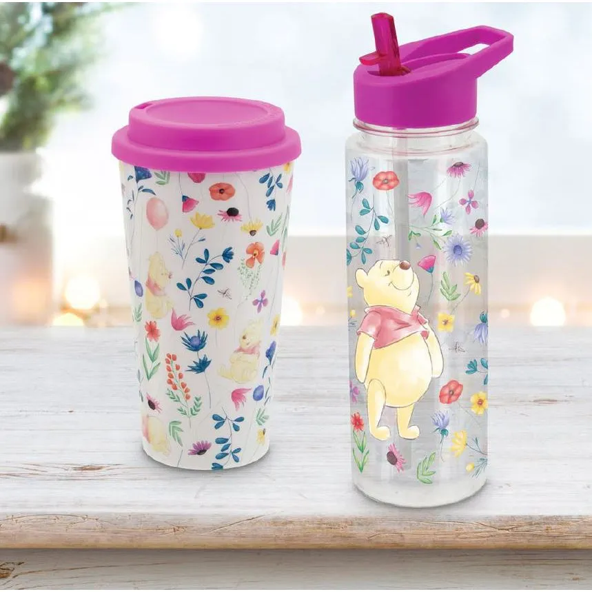 Paladone Winnie the Pooh Hydration Set - Water Bottle & Travel Mag Set