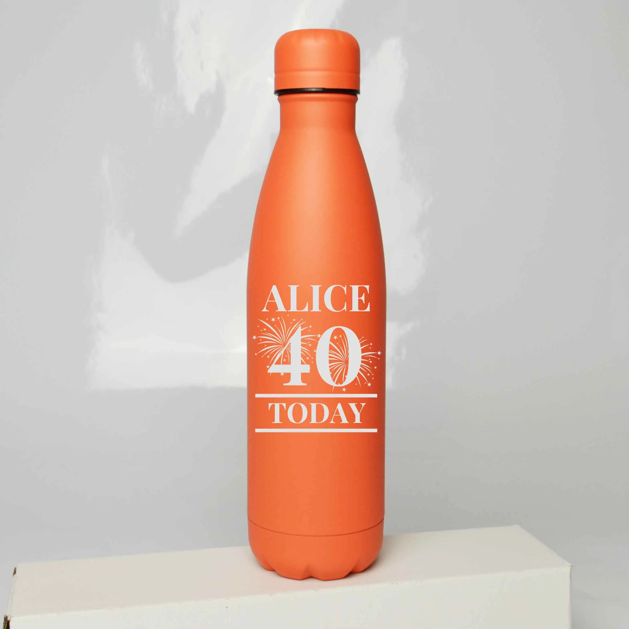 Personalised Birthday Fireworks  Engraved Thermos Bottle 500ml