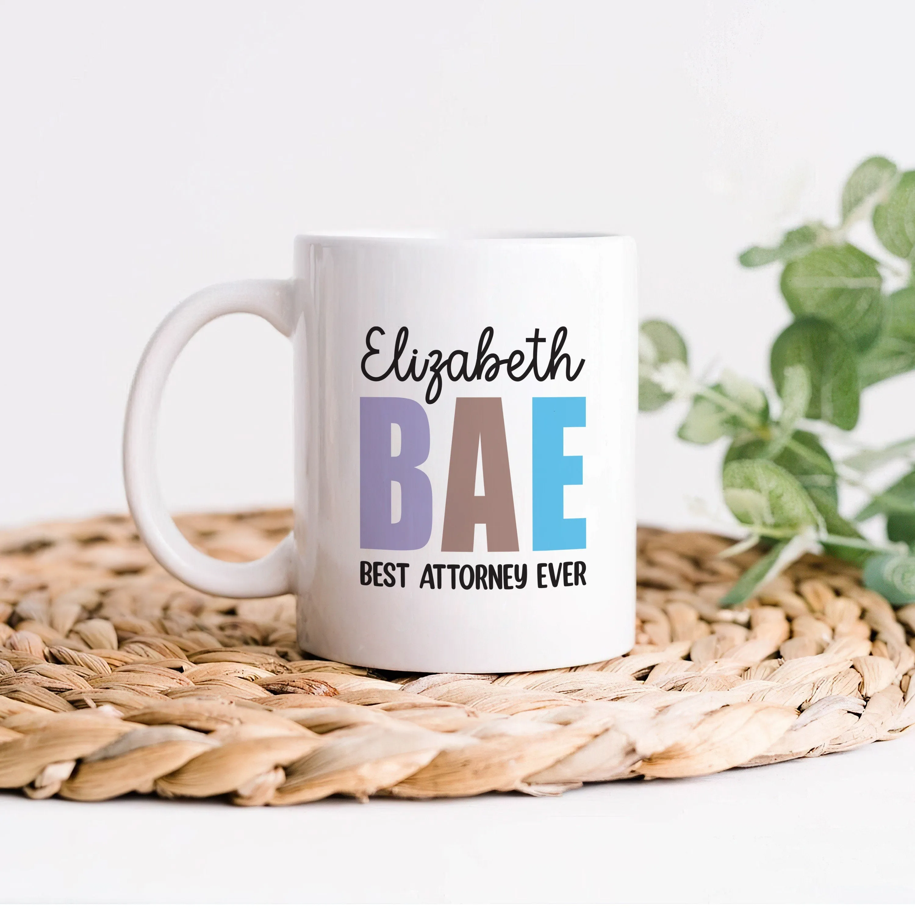 Personalized Attorney Mug, Custom Name Best Attorney Ever Coffee Mug, Law Student Mug, Law School Mug, Attorney Gift, Lawyer Graduation Gift