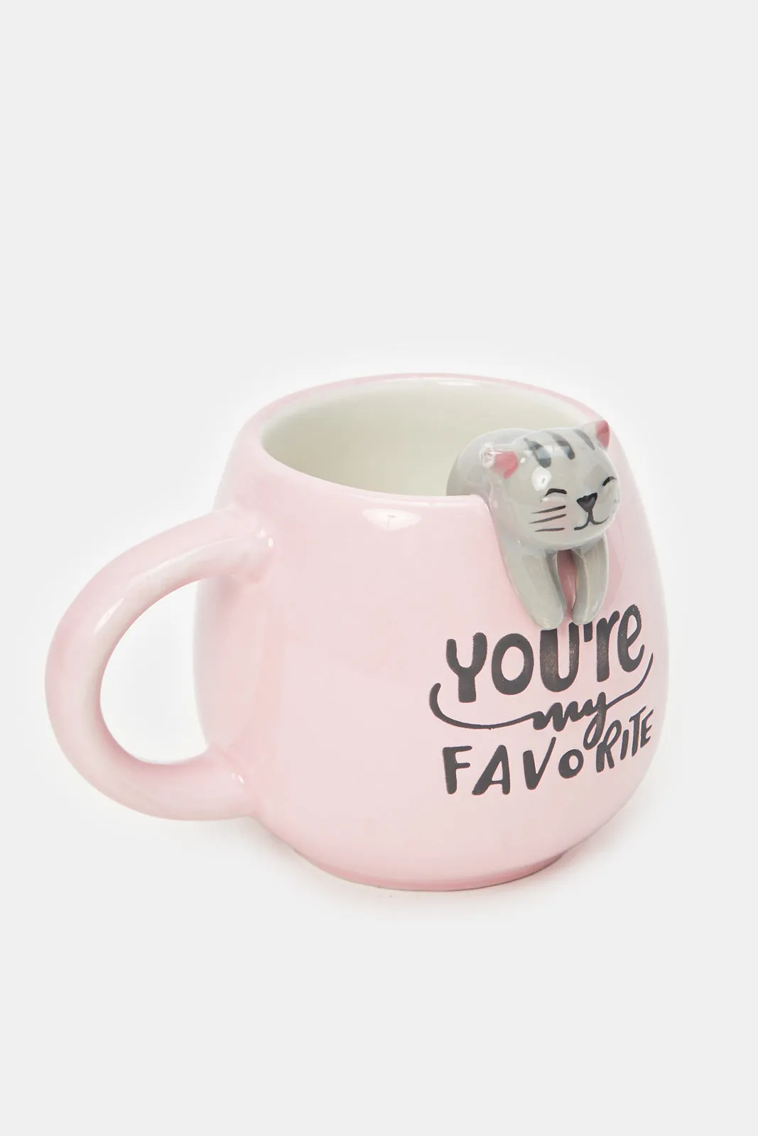 Pink Cat Embossed Mug (11oz)