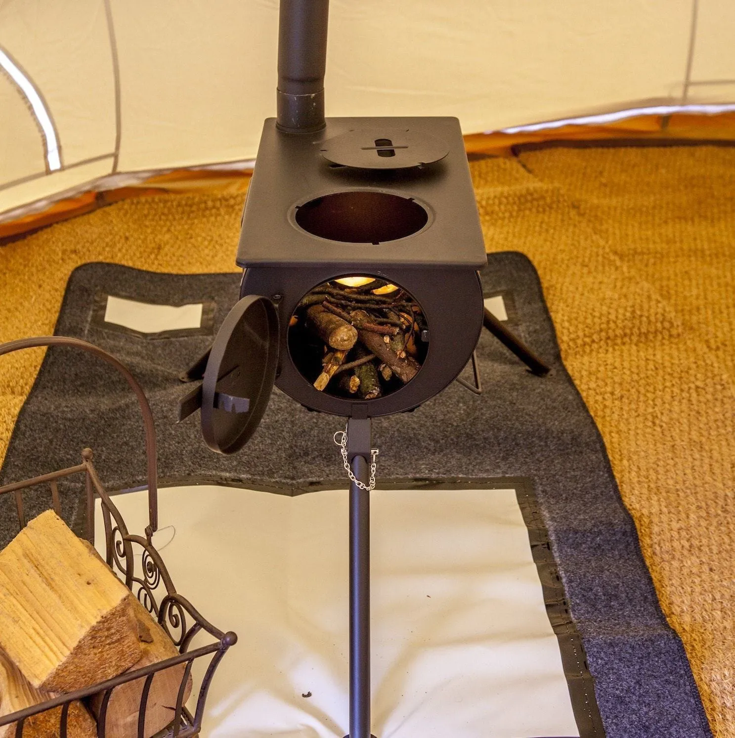 Pioneer Portable Wood Stove | 2.5KW 12KG - Robens Tipi Kit