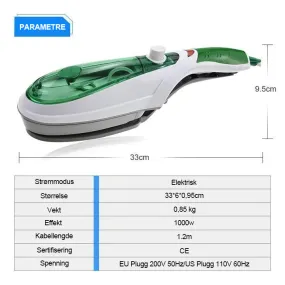 Portable hand-held clothes steamer - efficient and fast