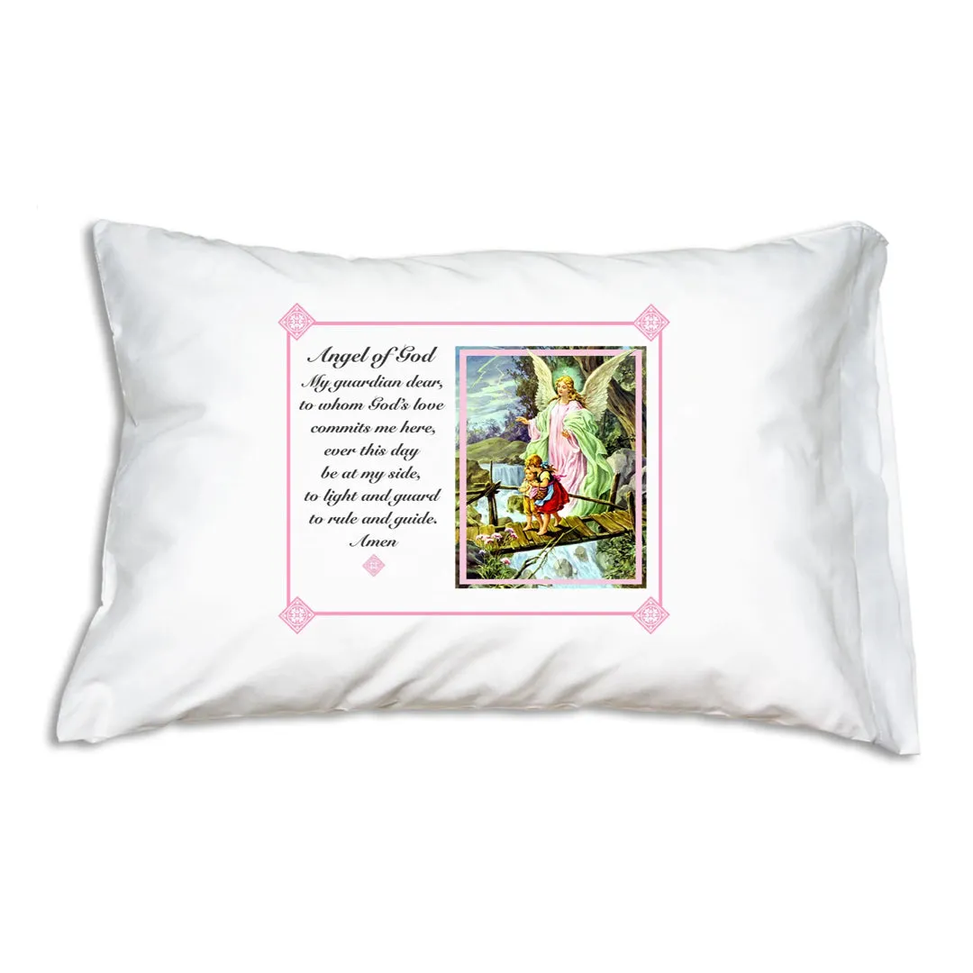 Prayer Pillowcase - Traditional Guardian Angel