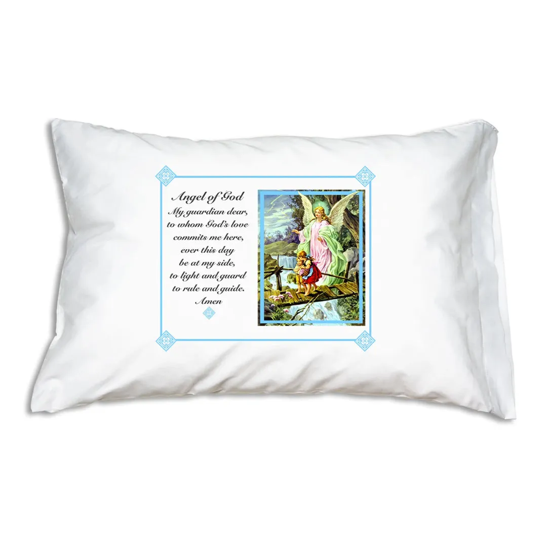 Prayer Pillowcase - Traditional Guardian Angel