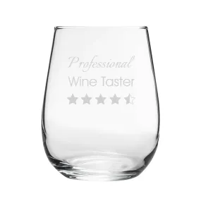 Professional Wine Taster - Engraved Novelty Stemless Wine Tumbler