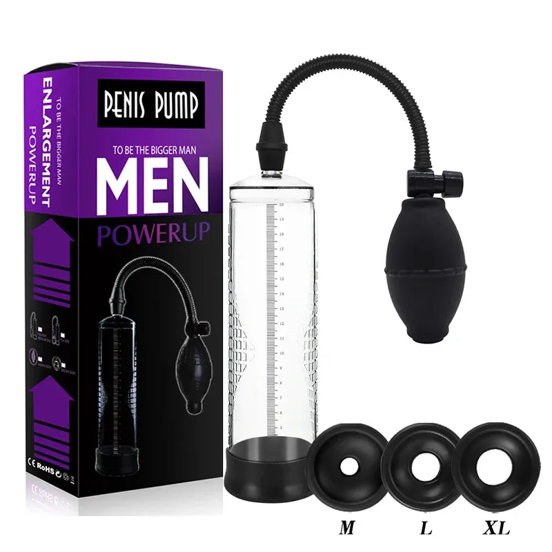 Prolonged Stronger Vacuum Penis Pump: Men's Enlargement & Enhancement Device