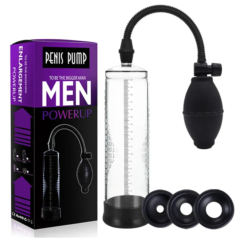 Prolonged Stronger Vacuum Penis Pump: Men's Enlargement & Enhancement Device