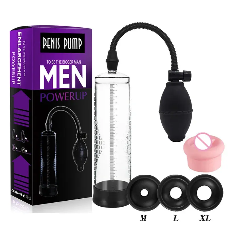 Prolonged Stronger Vacuum Penis Pump: Men's Enlargement & Enhancement Device