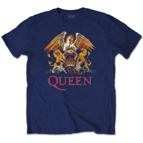 Queen Kids T-Shirt Blue - Classic Queen Crest