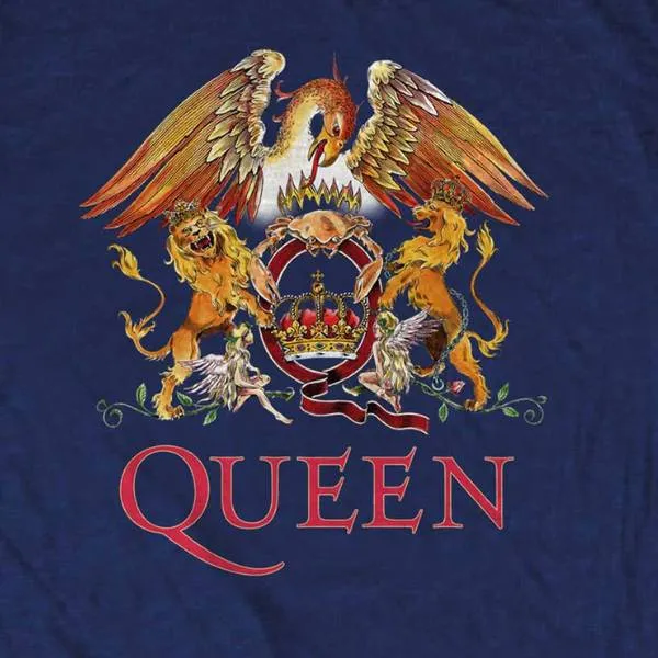 Queen Kids T-Shirt Blue - Classic Queen Crest