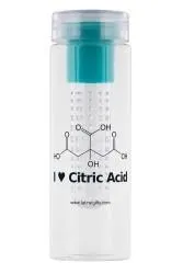 "I ♥ Citric Acid" - 25oz Fruit Infuser Water Bottle (teal)