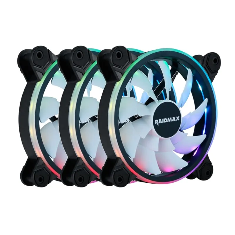 Raidmax Nv-T120Fbr3 120Mm 3Pin Argb 3Pack Case Fan