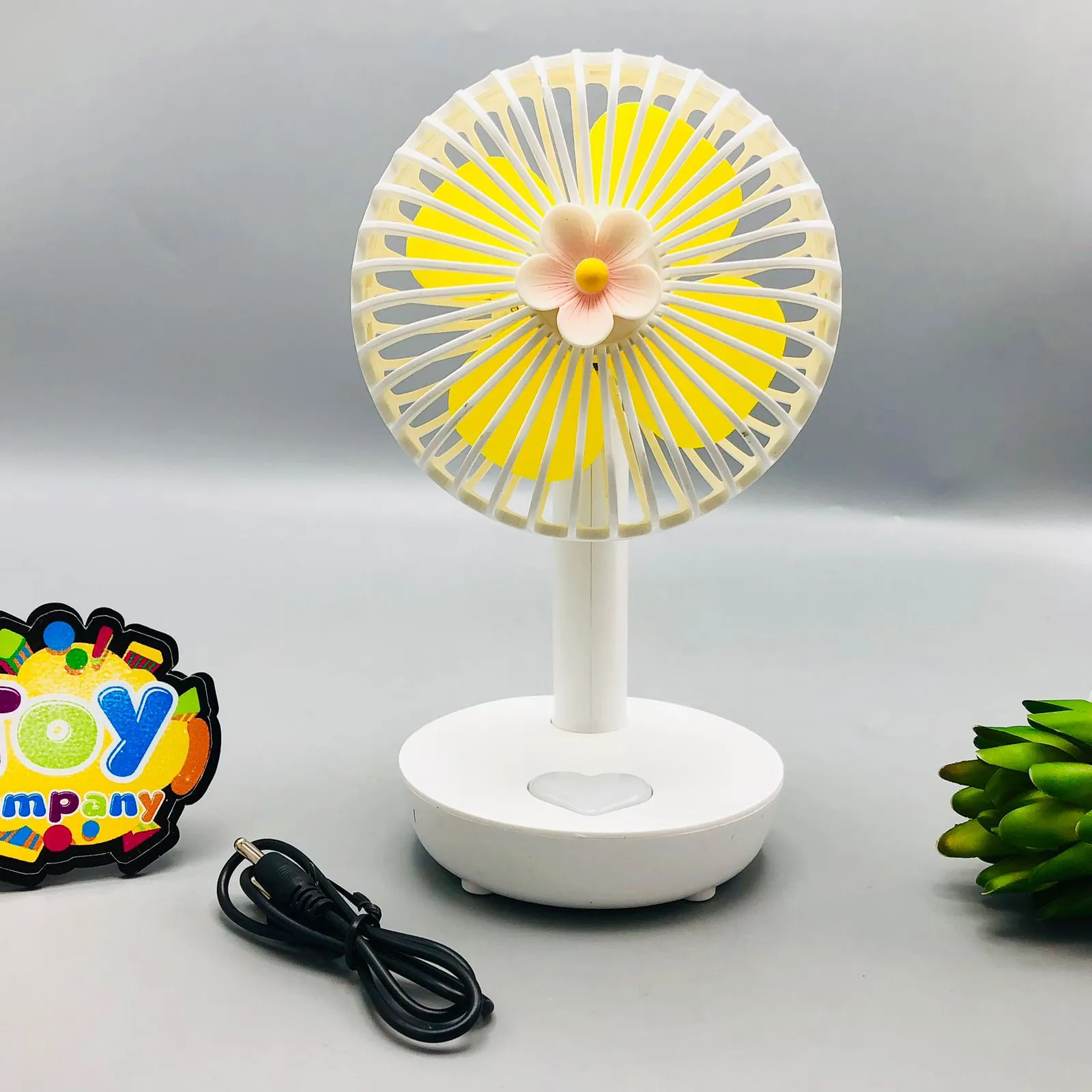 Rechargeable Night Light Mini Desktop Fan