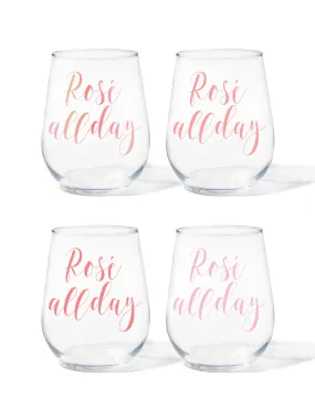 Rosé All Day - RESERVE 16oz Stemless Wine Tritan™ Copolyester Glass