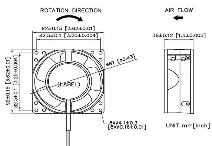 sA9238M Series AC Axial Fans