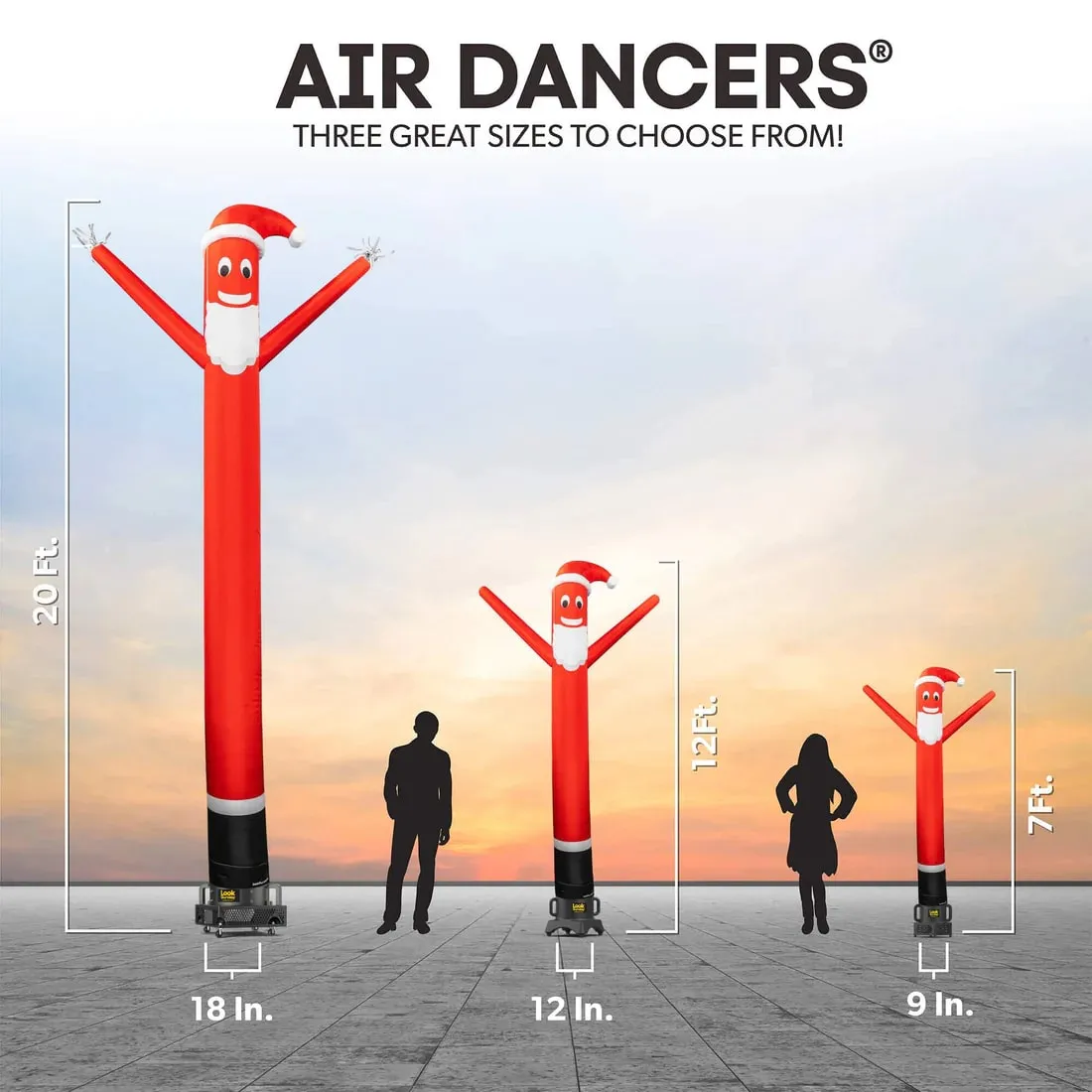 SANTA DISGUISE AIR DANCERS® INFLATABLE TUBE MAN