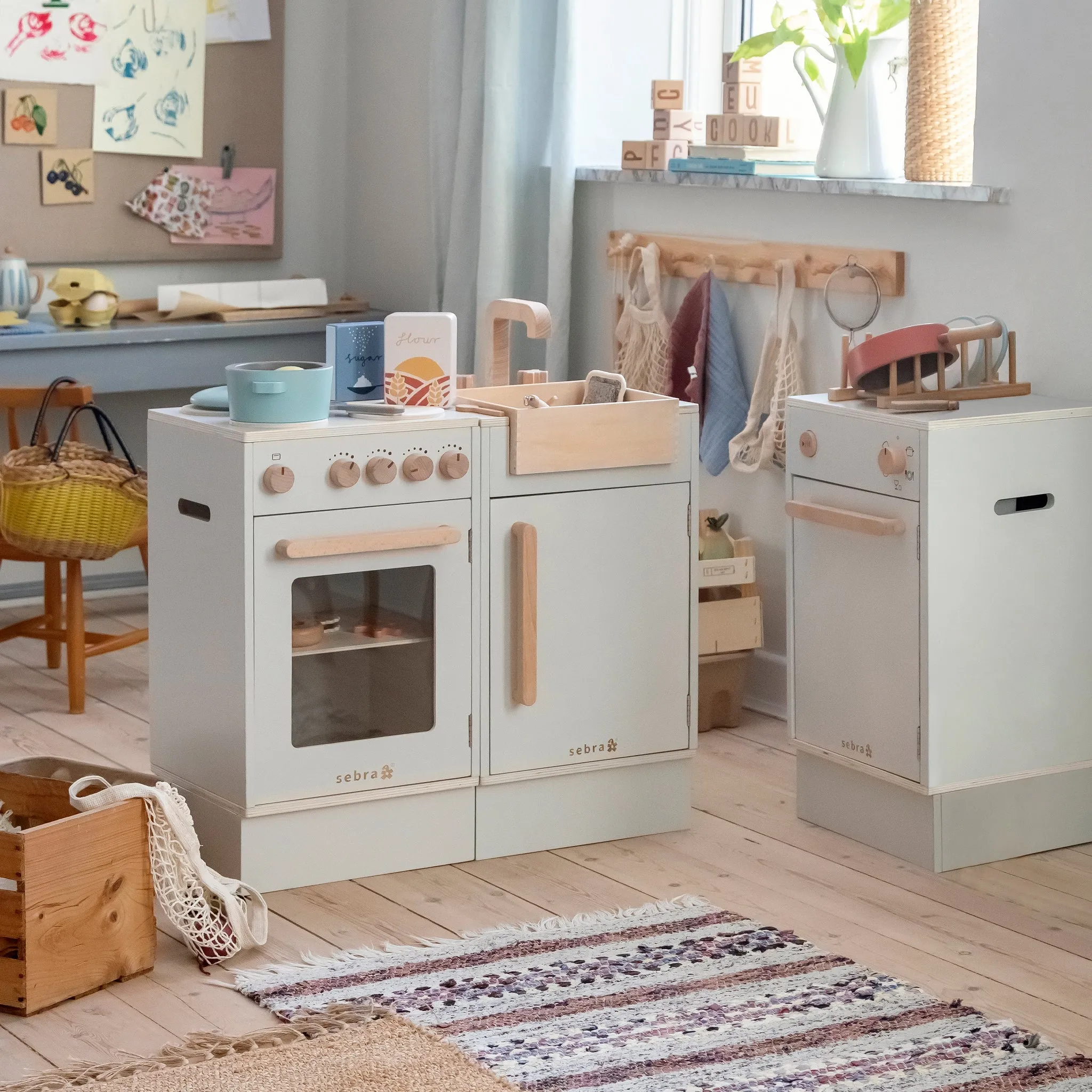 Sebra, Wooden Play Kitchen Stove