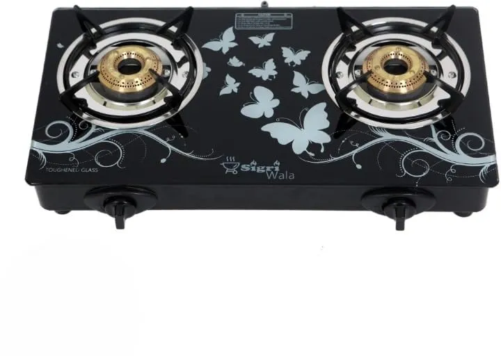 Sigri-wala Glass Automatic Gas Stove (2 Burners)