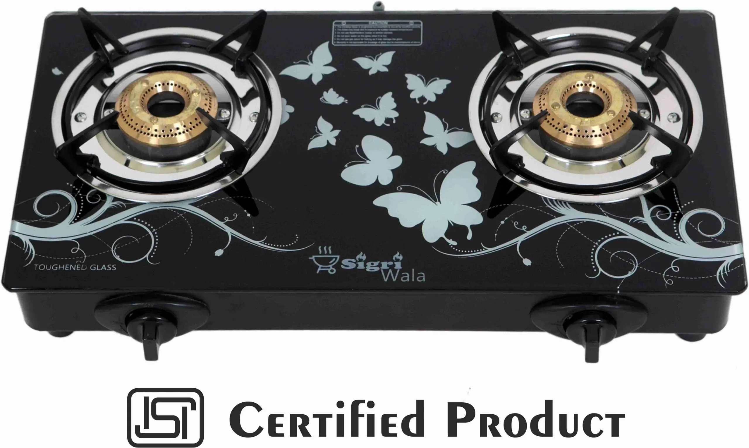 Sigri-wala Glass Automatic Gas Stove (2 Burners)