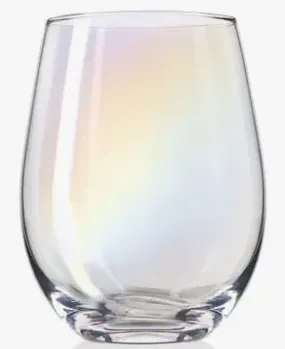 Single Iridescent Single Stemless Wineglass