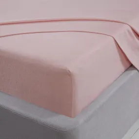 Sleepdown Brushed Cotton Flat Sheet - Blush