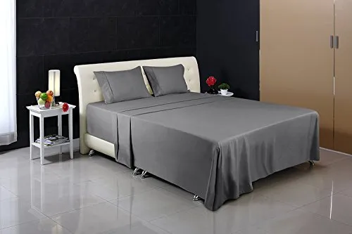 Soft Brushed Microfiber Wrinkle Fade and Stain Resistant 4-Piece Set Grey