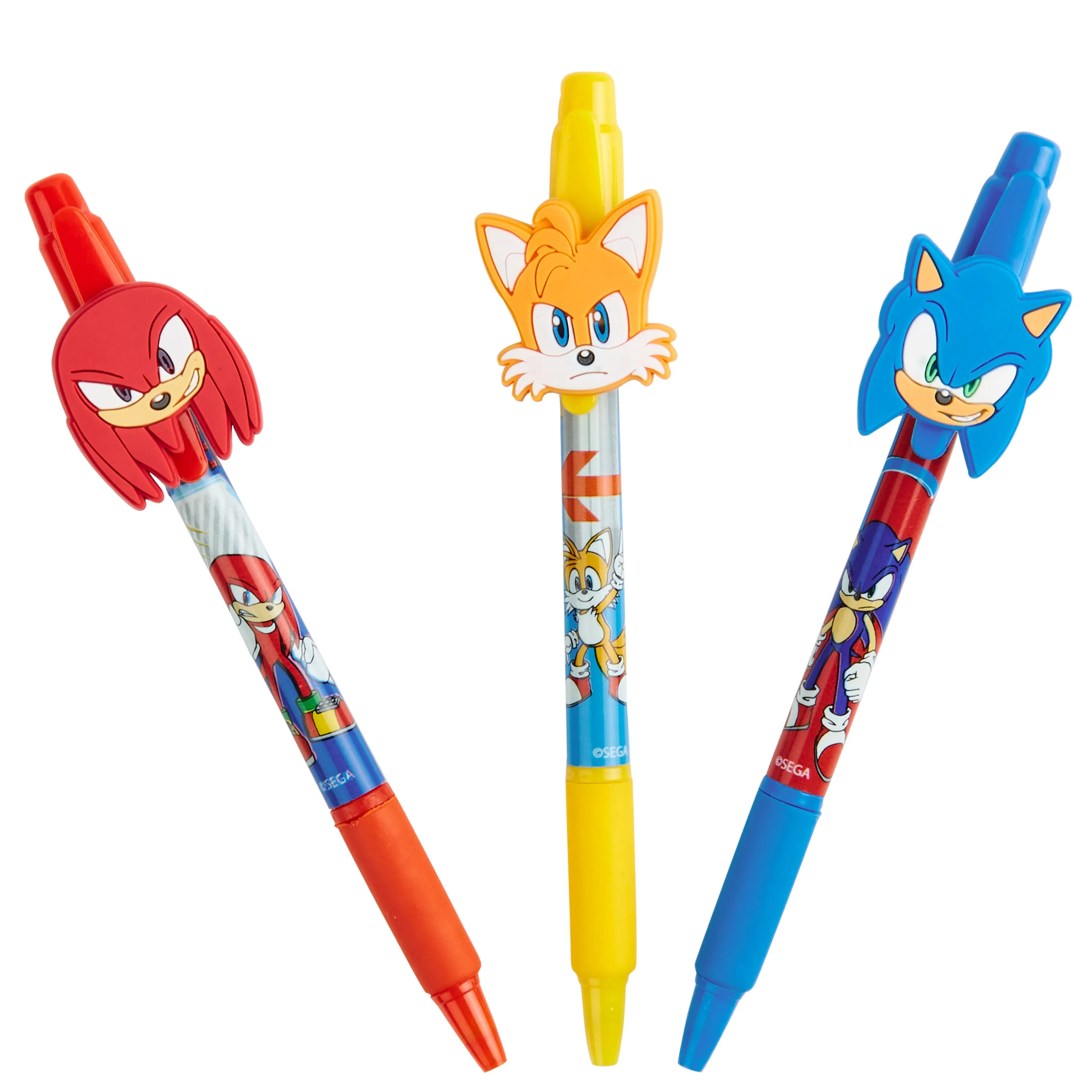 Sonic The Hedgehog Ballpoint Pens for Kids - Set of 3